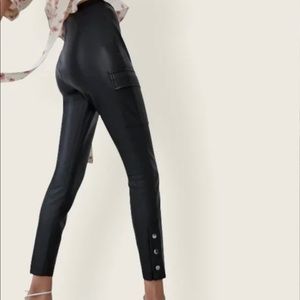 Zara Faux Leather Cargo Leggings